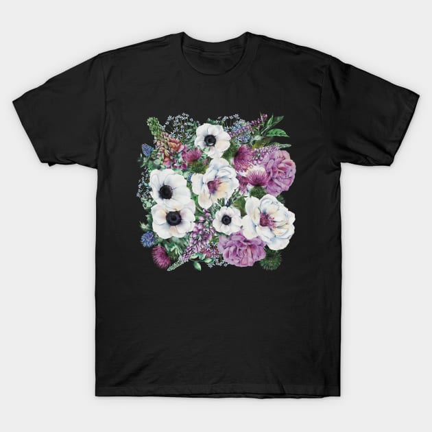 The biggest lovliest flower bouquet of the summer’s all flowers T-Shirt by marina63